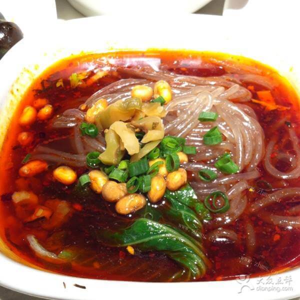 酸辣粉通心菜梗