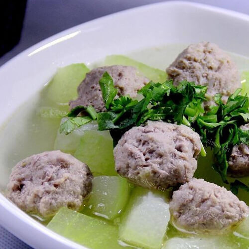美味的猪肉闷冬瓜