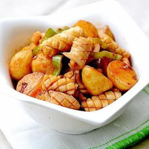 土豆烧鱿鱼