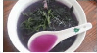 自制紫贝菜肉片汤的做法图解三