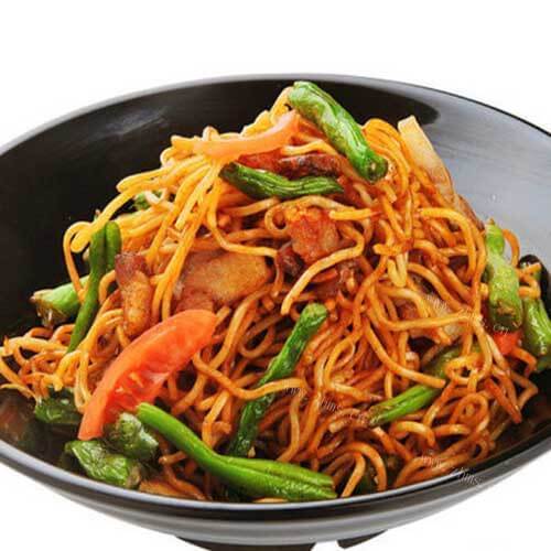 好吃的猪油西红柿豆角焖面