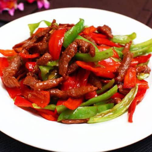 好吃的尖椒炒牛柳