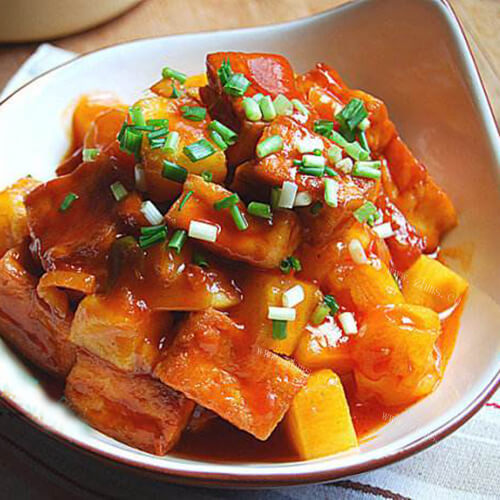 细嫩可口蒜香酸甜豆腐
