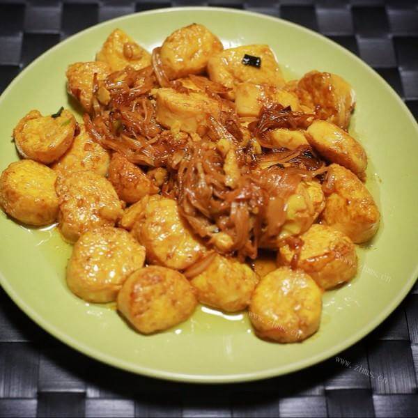 美味的煎焖日本豆腐