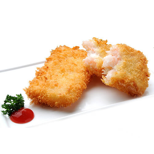 美味的黄金虾排