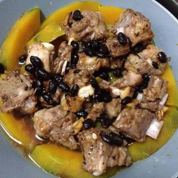 好逗豆豉排骨蒸南瓜