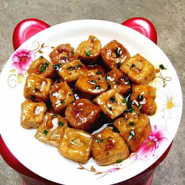 简易版酿芋头酿豆泡