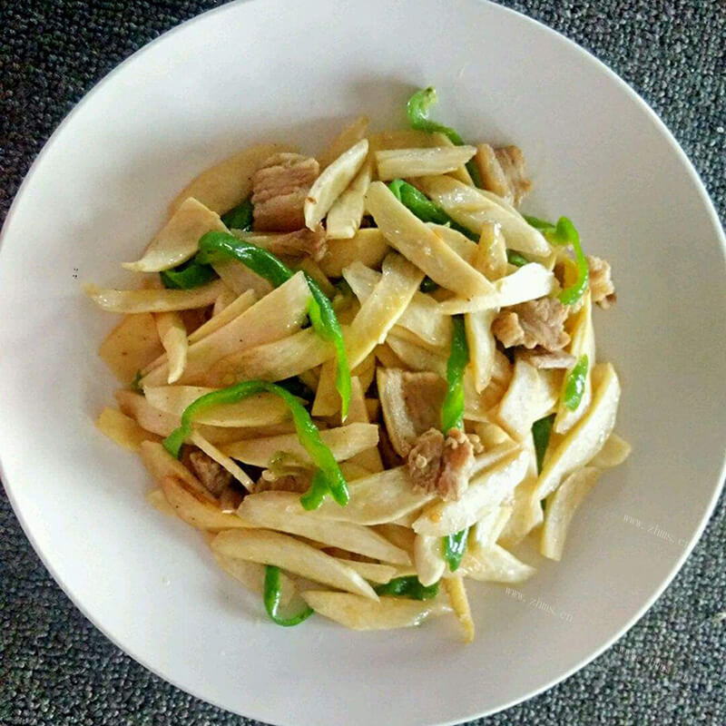 家常茭白炒粿肉