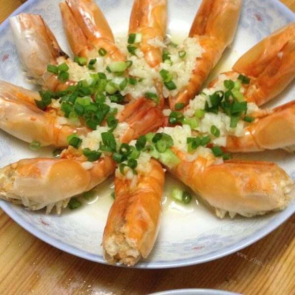 家常蒜蓉蒸大头虾