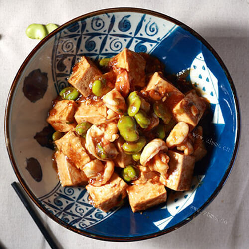 健康蚕豆烧豆腐