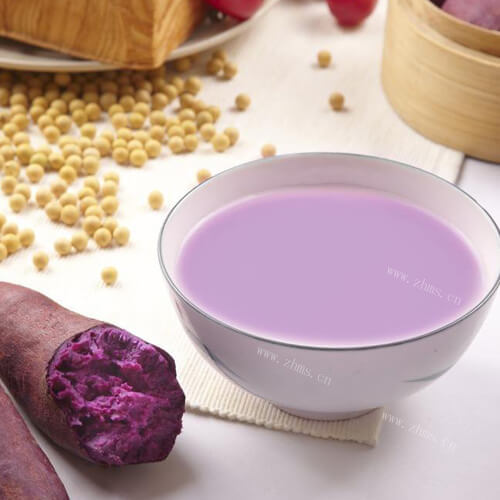 美味的迷情紫薯豆浆