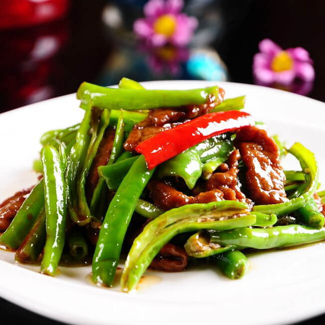 好吃的尖椒炒牛柳