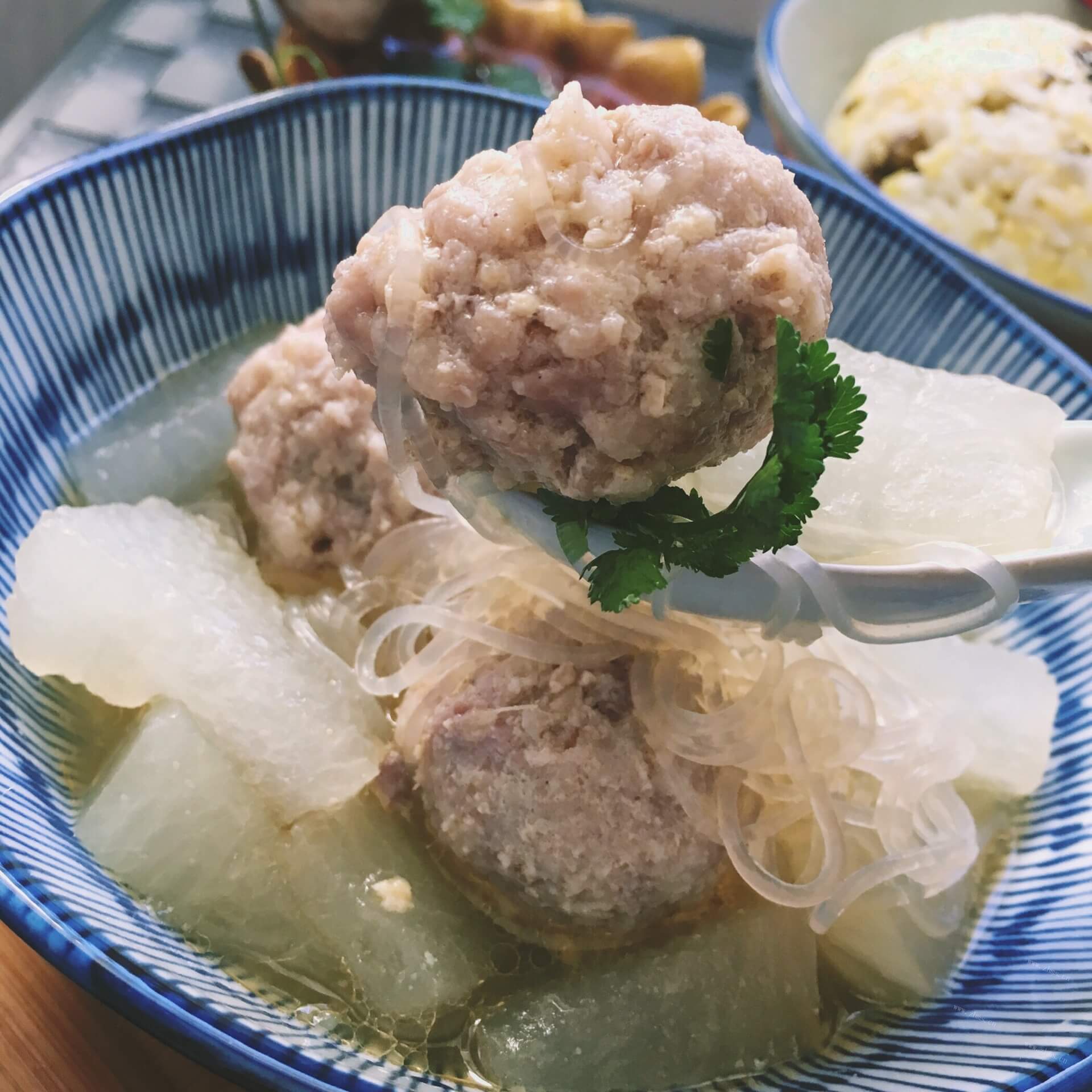 美味的冬瓜煮肉丸