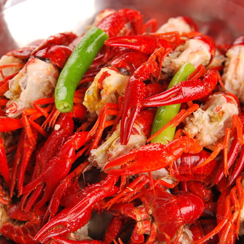 美味的孜然大龙虾年糕