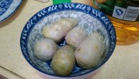 美味的农家青菜滑芋子汤做法图解1)