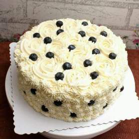 可口的鲜蓝莓蛋糕
