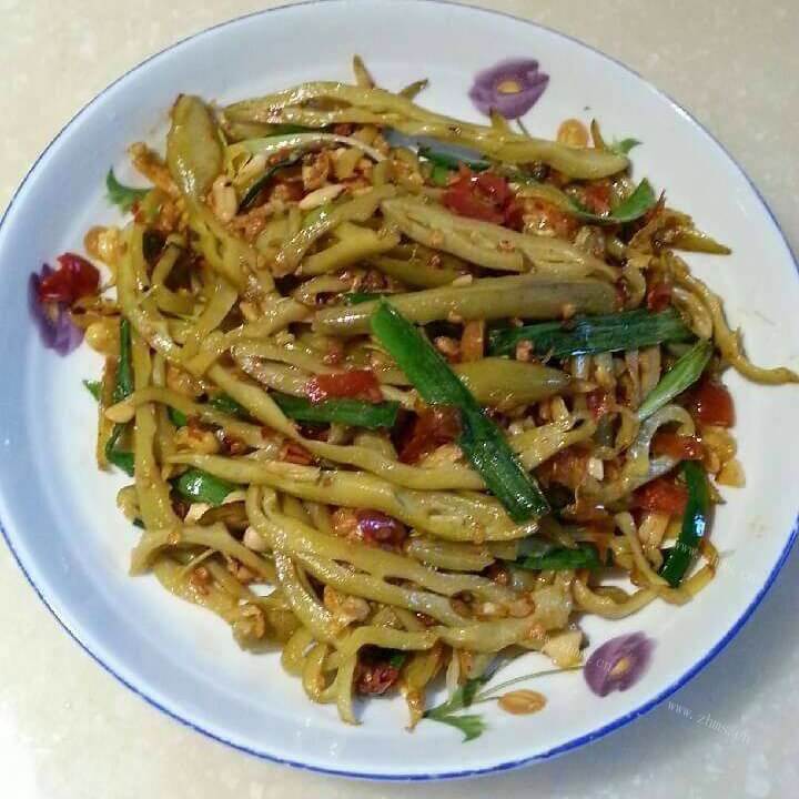 美味青椒龙爪豆