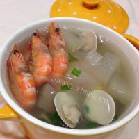 鲜美的虾蛤汤
