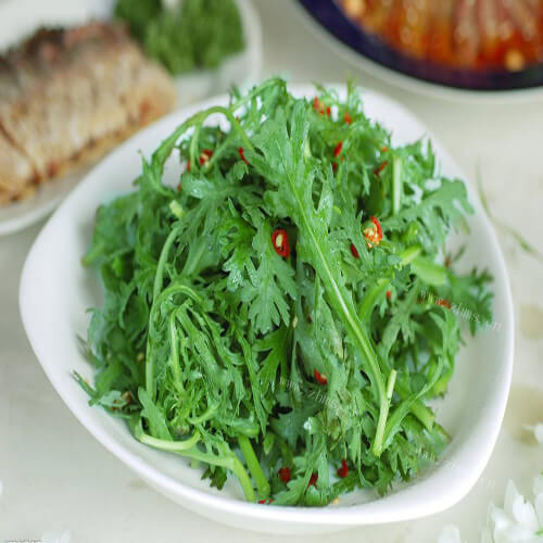 好吃的油浸茼蒿