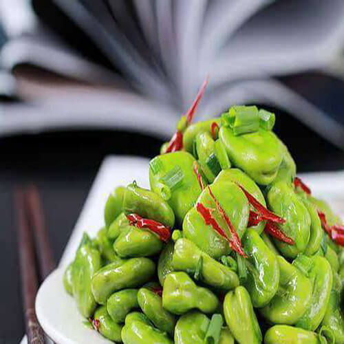 美味的香葱蚕豆
