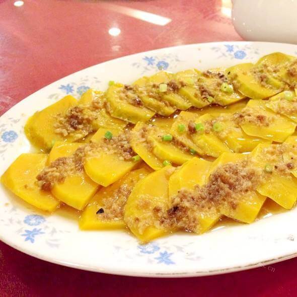 美味的蒜蓉窝瓜片