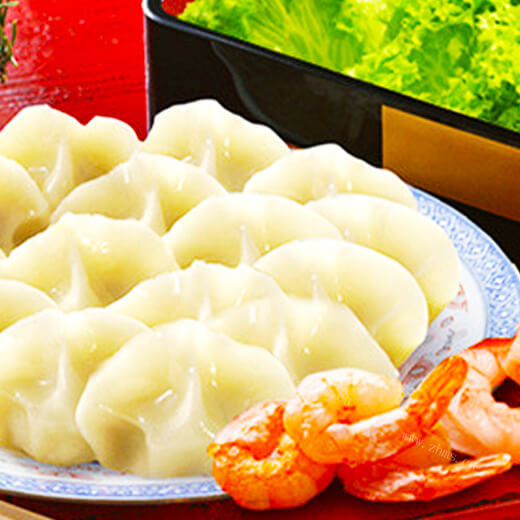 色香味俱全的韭菜鸡蛋虾仁蒸饺