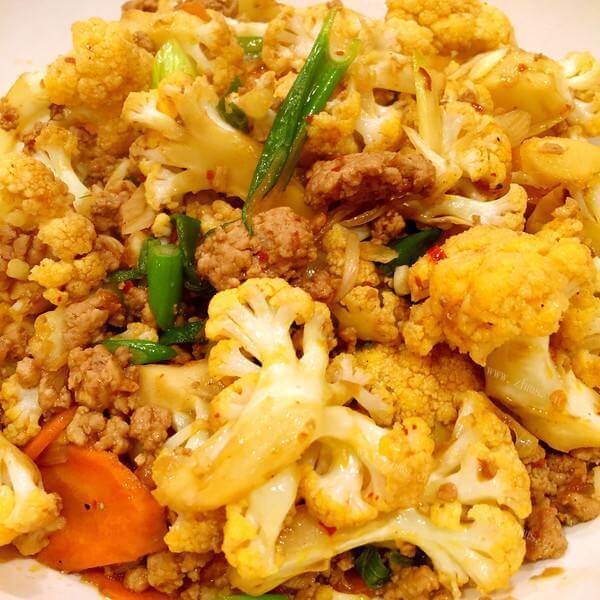 简单菜-花菜肉末