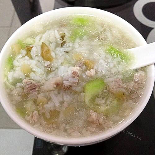 营养丝瓜肉末粥