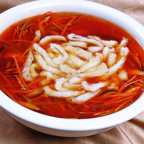 简单版-鸡菇肉丝汤