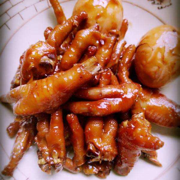 家常杏鲍菇烧鸡爪