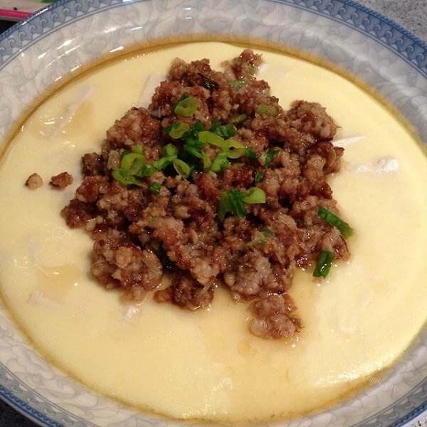 DIY美食-肉末豆腐蛋羹