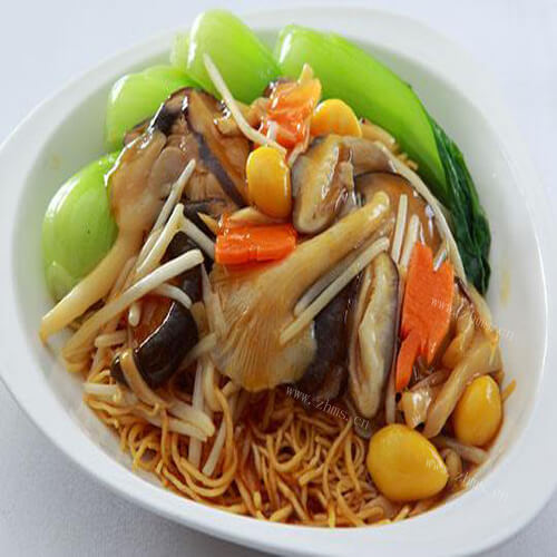 美味的核桃素炒面