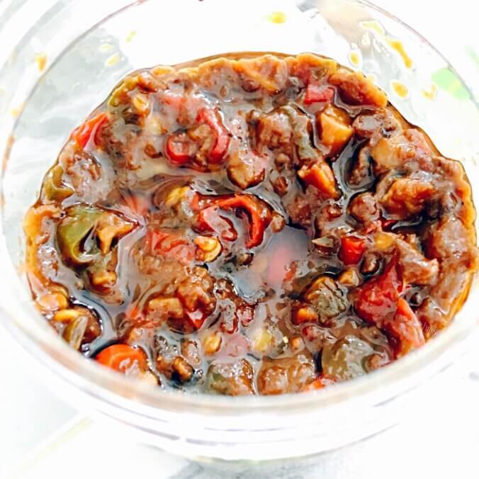 美味的青椒牛肉酱