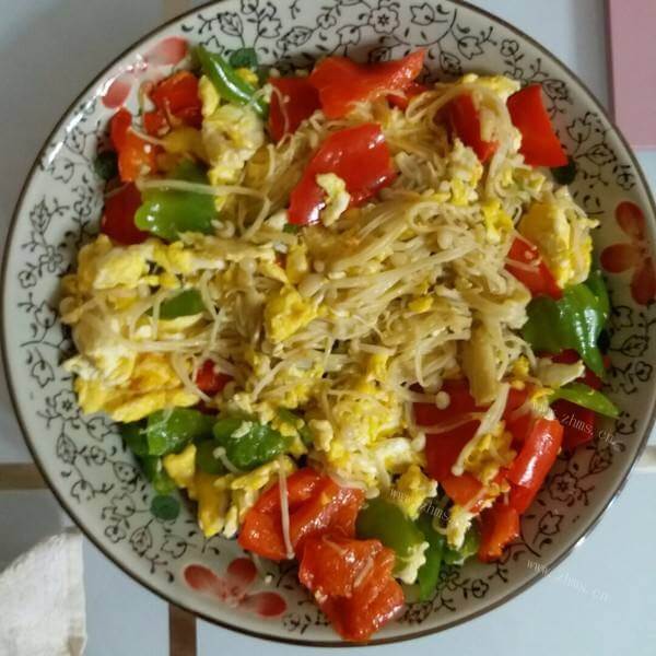 清炒金针菇炒蛋饭