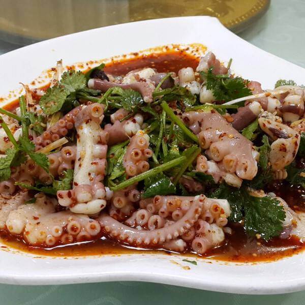 家常茄子拌鱿鱼