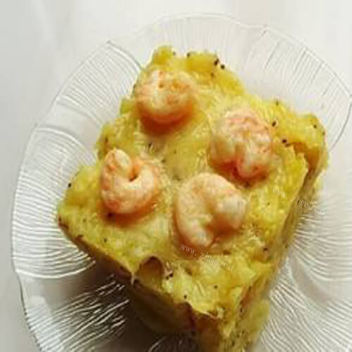 美味的土豆泥蒸虾