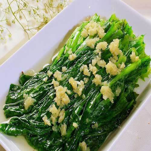 自制虾皮油麦菜 