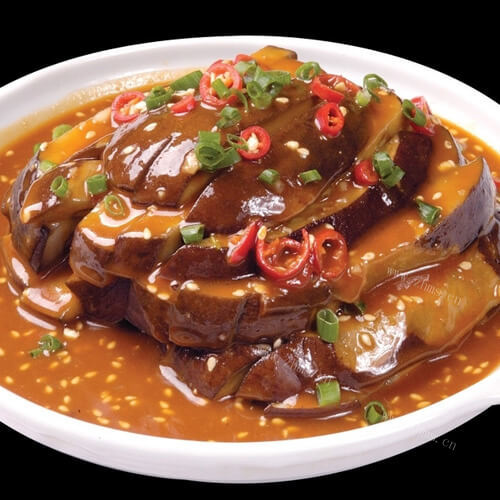 美味的蒜香紫茄