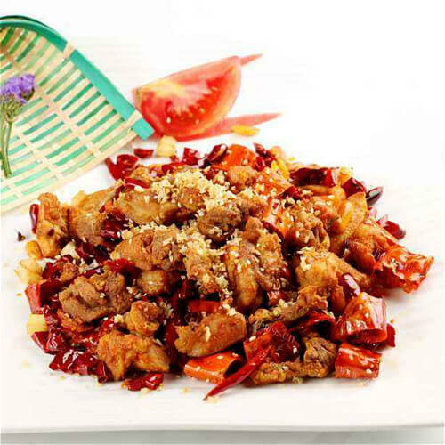 好吃的香辣风味炸鸡块