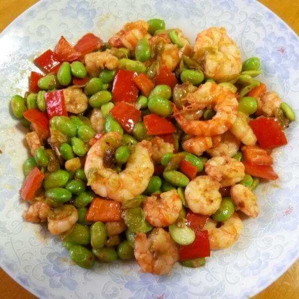 好吃的糖醋毛豆虾仁