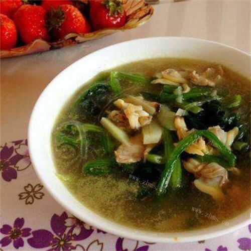 营养菠菜粉皮蜆子汤