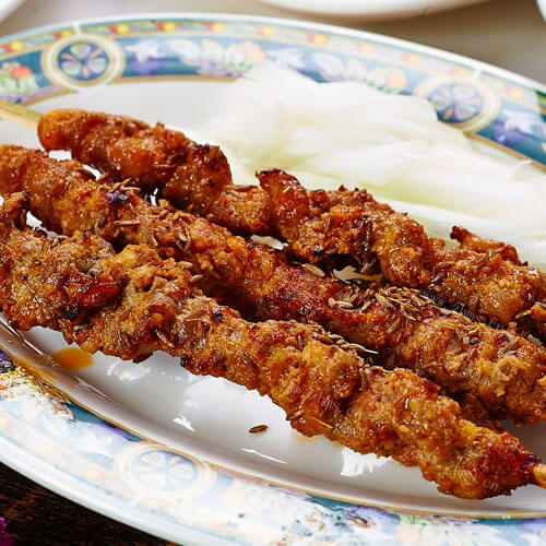 香喷喷的考羊肉串