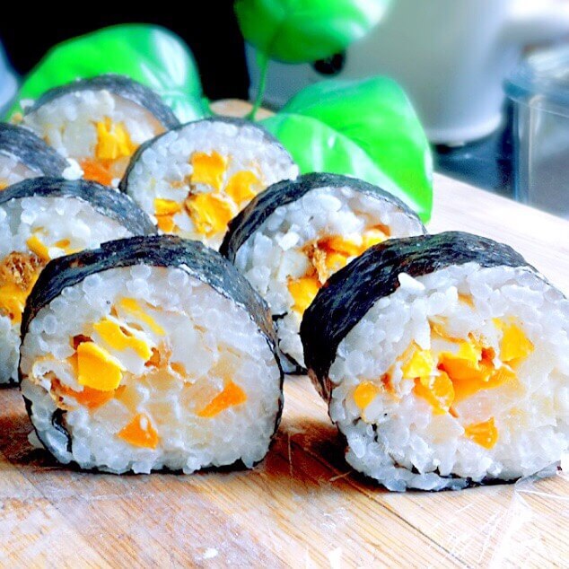 「手工美食」好吃的土豆鸡蛋寿司	