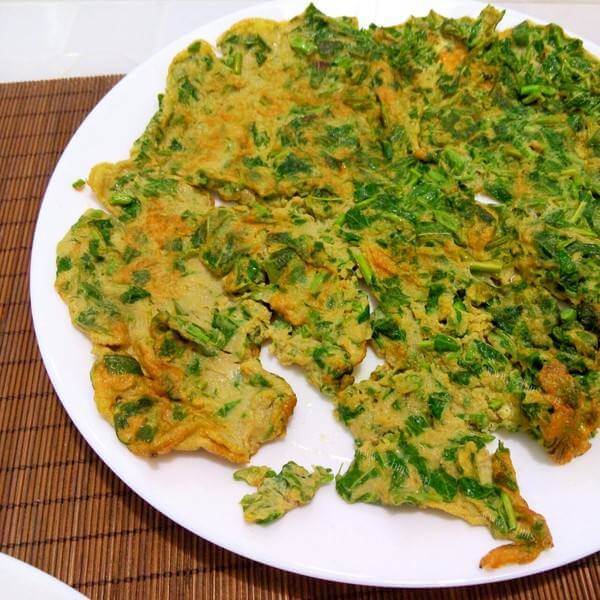 可口的煎饼香椿