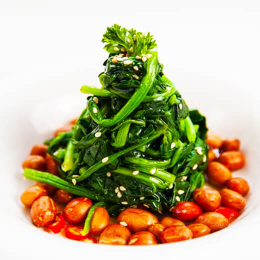 花生菠菜塔