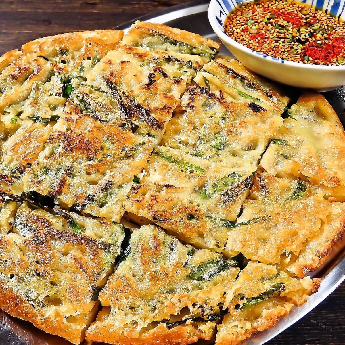 好吃的韭菜海鲜煎饼