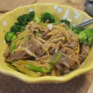 美味的日式金针菇肥牛 