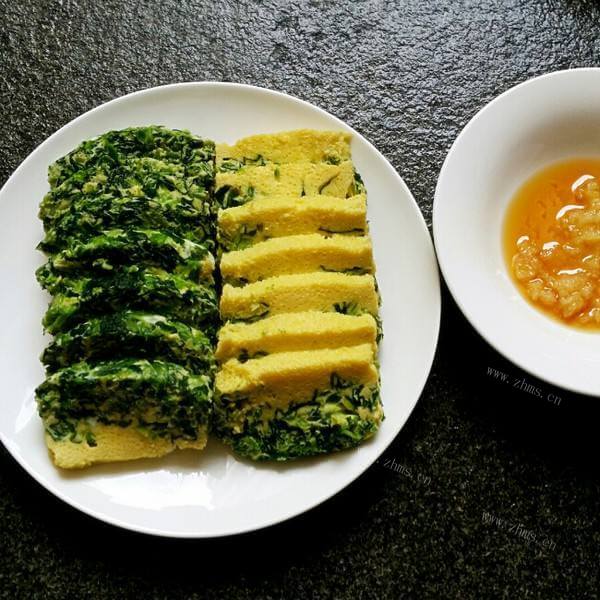 好吃的蛋煎菠菜 