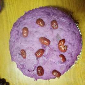 美味的牛奶紫薯米糕