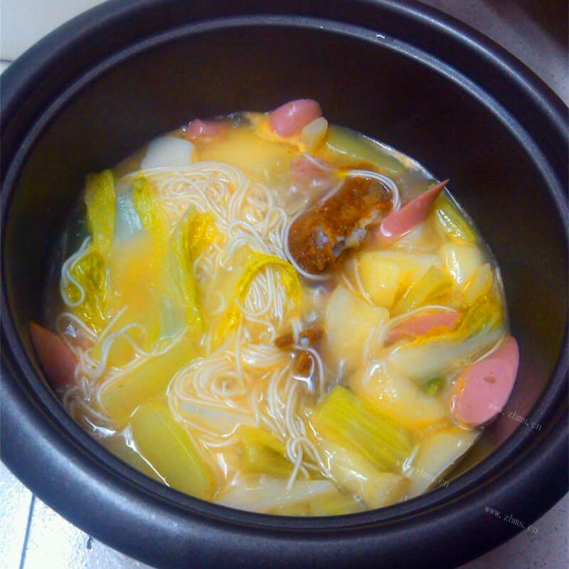 简单精火腿圆白菜芋艿子汤
